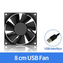 TEUCER USB Cooling Fan 8CM/12CM/14CM 800-1800RPM USB Port Power Supply Desktop Computer Available