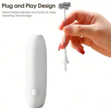 1 pieza de espumador de leche eléctrico manual de acero inoxidable, batidor para crema (no requiere pilas AA), espumador para café y bebidas, regalo ideal