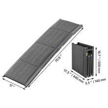 SucceBuy Dog Ramp for Cars Folding Pet Ramps for Dogs Pet Stair Ramp with Non-Slip Oxford Fabric Portable Dog Car Ramps for SUV