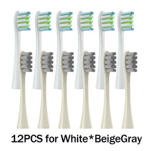 12PCS Vacuum Sealed Packed Replacement Brush Heads for Oclean X PRO/ Z1/ F1/ One/ Air 2 /SE Soft DuPont Deep Cleaning Nozzles
