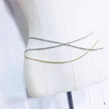 Cadena de cintura de moda sexy con diamantes de imitación brillantes, accesorios de joyería corporal para mujer, para bikini de verano, danza del vientre, regalo