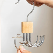 360° Rotating Belt Hanger Hook Multi purpose clothes hanger, with 6 claw hooks, belt hangers, wardrobe hangers, scarf racks,