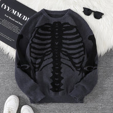 New Popular Autumn and Winter Backbone Jacquard Pattern Pullover Sweater Casual Round Neck Knitted Men's Pullover