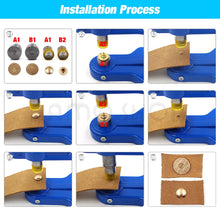 10sets/lot 14-18mm Rivets Magnetic Buttons Fasten Leather Craft Mould Fastener Snaps Installation Punch Tool Mould Accessories