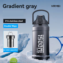 Large Capacity Tumble Thermos Water Bottle 316 Stainless Steel With Straw Handle Cup Flask  Vacuum Insulated Tumbler