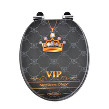 Sainos Universal Wc Seat with Soft Close Toilet Seat Cover Wood Toilet Lid Toilet Seat Many Colorful Motifs Toilet Topper