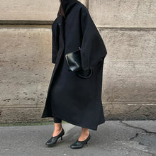 Fashion Loose Women's Trench Coat Stand Collar Batwing Sleeve Oversized Long Coats 2025 New Autumn Casual Street Chic Outwear