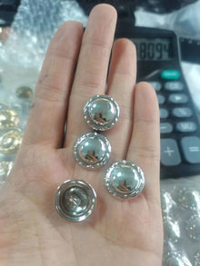 Vintage Gold Metal Shank Buttons, 10 Pcs Round Buttons for Suits and Coats - image 9
