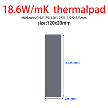 Great 24w 22w 20w 18.6w 16.5w OEM thermal pad for GPU CPU  Heatsink Cooling Conductive Silicone Pad thickness 0.75 1.25 1.75mm