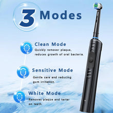 Rotating Electric Toothbrush 3 Modes USB Fast Rechargeable Rotary Electric Toothbrush with Timer Travel Case and 8 Brush Heads