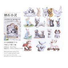 30 pcs/lot Gypsum Museum Kraft paper material sticker Pack Retro Art decorative hand tent collage Scrapbooking supplies