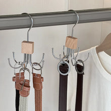 360° Rotating Belt Hanger Hook Multi purpose clothes hanger, with 6 claw hooks, belt hangers, wardrobe hangers, scarf racks,