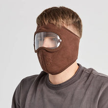 Máscara facial completa a prueba de viento y polvo para ciclismo y esquí, transpirable, con protección ocular, gafas antivaho de alta definición y capucha.