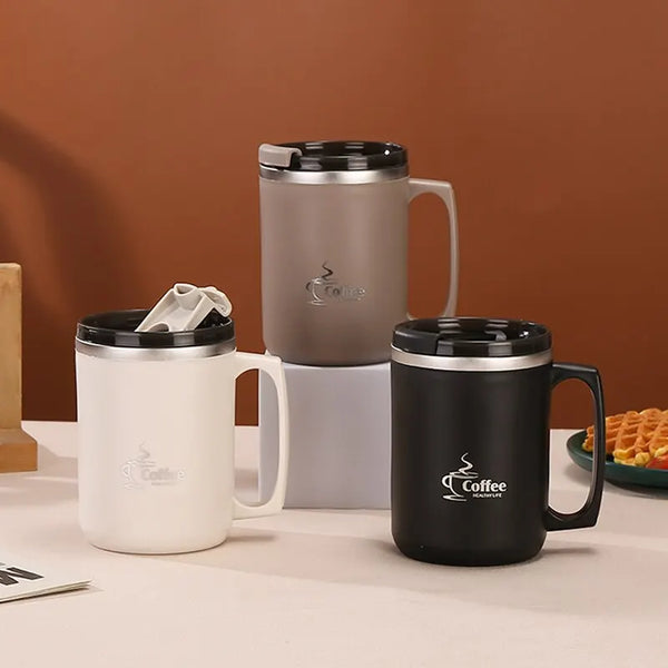 Taza de café de acero inoxidable con doble pared aislante, vasos y tazas térmicas para agua y café