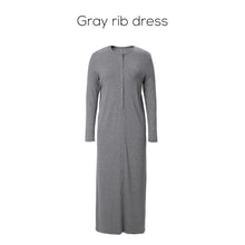 AP SS26 Women Rib Maxi Dress Comfortable Long Sleeve Lady Clothing Elegant