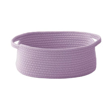 1pcs Woven Basket,Small Rope Storage Bin with Handles & Ribbon Bag, Organizer for Shelves Closets,Gift Basket Empty for Birthday