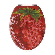 Sainos Universal Wc Seat with Soft Close Toilet Seat Cover Wood Toilet Lid Toilet Seat Many Colorful Motifs Toilet Topper