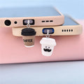 Cute Coffee Cup Phone Dust Plug Charm for iPhone, Android and Type-C Ports