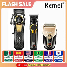 Kemei Hair Clippers Kit Professional DLC Blade Electric Trimmer Men Barber Cordless Shaver KM-2242 KM-2351 KM-3209 Hair Clippers