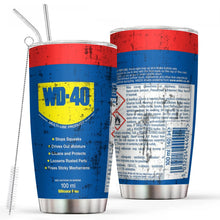 20Oz WD40 Vacuum Tumbler cup STP Engine Oil Filter Print Mug Stainless Steel DoubleWall Water Bottle with Straw and Lid Reusable