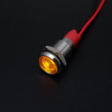 1pcs Metal Indicator Light 6mm 8mm 10mm 12mm LED Light Black Silver  with Wire 3V 5V 6V 12V 24V 110V 220V Red Yellow Blue Green