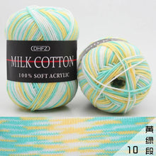 1 ud. 50g Hilo de algodón de leche para tejer Hilo de ganchillo Hilo tejido a mano DIY para suéter, bufanda, gorro, calcetines, manta, amigurumi 120M