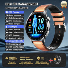 2025 New NFC+ECG+PPG Health Smart Watch BMI Fat Heart Rate Blood Pressure Watch 380mAh BT Call IP68 Waterproof Sports Bracelet