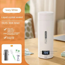 110V/220V Portable Electric Tea Coffee Kettle Tea Coffee Kettle Travel Boil Water StewableThermal Bottle English Menu