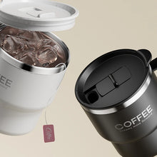 WORTHBUY 304 Stainless Steel Double Wall Insulated Coffee Cup With Handle Portable Students Leak-proof Water Cup Milk Coffee Mug