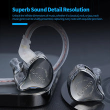 KZ EDC PRO upgraded high-quality dynamic HIFI in ear interchangeable cable wired motion noise cancelling headphones