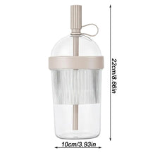 1/2/3pcs Coffee Cup With Lid Reusable 17oz Drink Mug Cold Drink Tumbler Transparent Straw Cup Tea Milk Mug For Home Office Gym