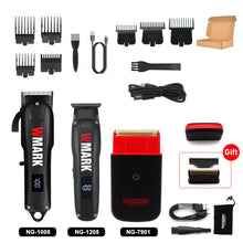 WMARK NG-1205 Hair Trimmer for Men DLC T-Blade 7000RPM LCD Display Finishing Machine Cordless Low Noise Professional Barber