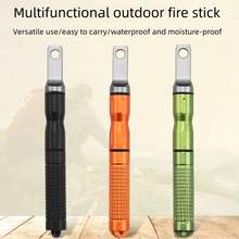 2026 Outdoor Flint and Steel Waterproof Emergency Fire Starter, Camping Equipment Zinc Magnesium Rod Multi-functional Fire Stick
