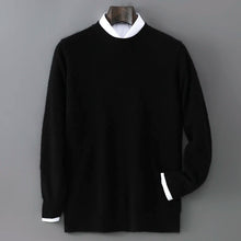 New Autumn And Winter Pure Wool Sweater Men's Round Neck Loose Thick Pullover Sweater Solid Color Cashmere Knitted Base Sweaters