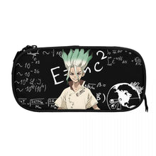 Estuche de lápices de Dr. Stone con Senku Ishigami, regalo para estudiantes, caja para bolígrafos, bolsa de lápices, estuche de gran capacidad, portalápices