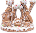 Gingerbread Nativity Set Christmas Figurines, 4-Inch Resin Holiday Decor