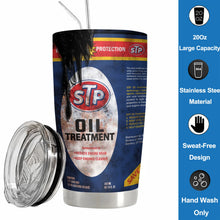 20Oz WD40 Vacuum Tumbler cup STP Engine Oil Filter Print Mug Stainless Steel DoubleWall Water Bottle with Straw and Lid Reusable