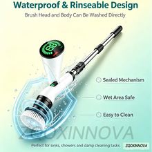 Electric Spin Scrubber, Bathroom Cordless Cleaning Brush Power Scrubber with  Replaceable Brush Heads, Electric Cleaning Brush