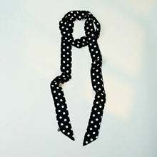 140*4cm Polka Dot Chokers Neck Scarves for Women Black White Narrow Long Ribbon Neck Chain Adjustable Knot Lady Accessories K