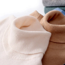 Jersey de cuello alto de cachemira para hombre, 100% lana pura, suéter de punto, básico, liso, elegante, casual, prendas de punto para hombre, otoño-invierno