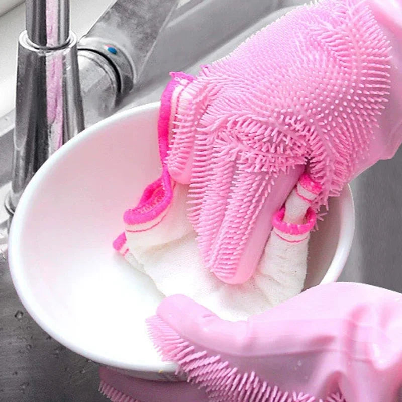 Soft pink gloves tackle Thanksgiving cleanup & daily chores. A versatile, affordable gift that shows you care all year.