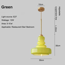 Modern Nordic Retro Glass Pendant Light Dining Room Hanging Chandelier E27 Fixture For Living Room Bedroom Kitchen Decoration L