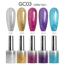 VENALISA 60 Colors TPO/HEMA FREE Glitter Gel Cat Eye Gel Nail Polish UV/LED Soak-Off Gel Polish Manicure DIY Nail Art Christmas