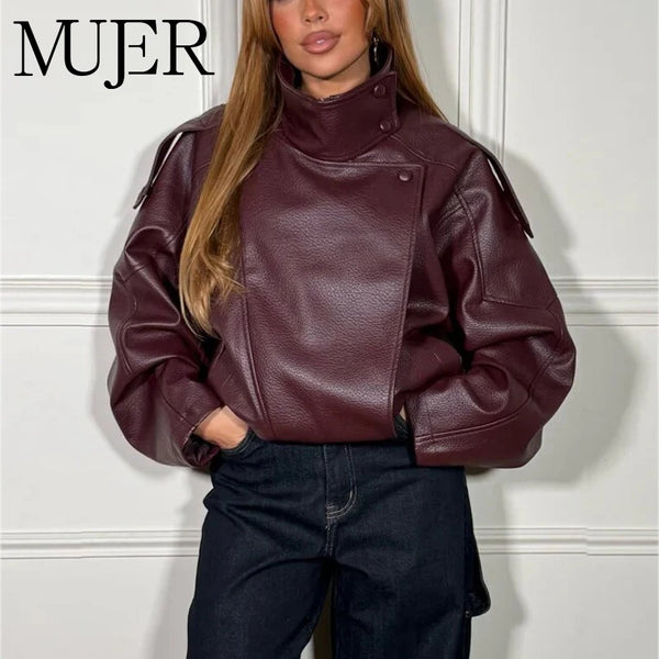 MUJER Chaquetas de piel sintética para mujer, chaqueta tipo bomber oversize, abrigos de moda para mujer, prendas de abrigo, chaquetas de media temporada