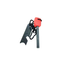 Portable outdoor flint, equipped with outdoor survival tools such as magnesium sticks, firearms, wooden handles, and flint stick