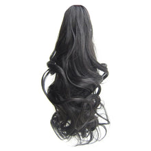 Long Hair Bun Wig Ponytail High Temperature Silk Fiber Clip 17 Inch Natural Looking Wig Fashion Elegant Long Hair Daily Curl Wig