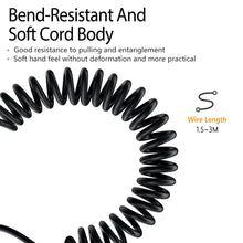 Cable de extensión en espiral para auriculares con conector de 3.5 mm + 6.35 mm a 2.5 mm para SENNHEISER HD6 HD7 HD8 HD515 HD518 HD558 HD598