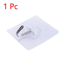 Transparent Wall Hooks Strong Self Adhesive Door Wall Hangers Hook Home Storage Hooks Suction Cup Heavy Load Hook Holder Racks