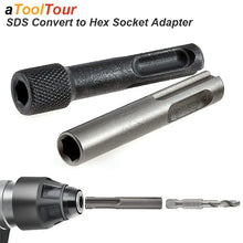 Clearance_Electric Hammer Adapter Power Drill Screwdriver Converter SDS Plus Convert to 1/4 Hex Shank Magnetic Socket Nut Impact