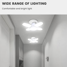 E27 Fan Shape Foldable 28W LED Bulb AC220V/110V Deformation for Home Ceiling Lights Warehouse and Garage White Light 6500K Bulb
